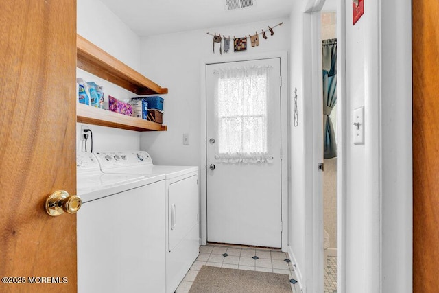 22 Orchard Ct, Howell, NJ 07731 - laundry room featuring independent washer and dryer and light tile patterned flooring