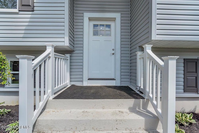 view of exterior entry