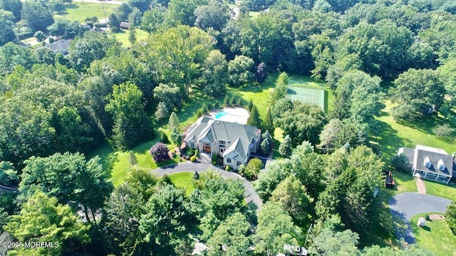 aerial view of property's location
