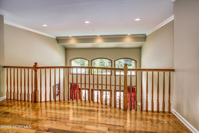 7 Mccampbell Rd, Holmdel, NJ 07733 - unfurnished room featuring wood finished floors, crown molding, and recessed lighting