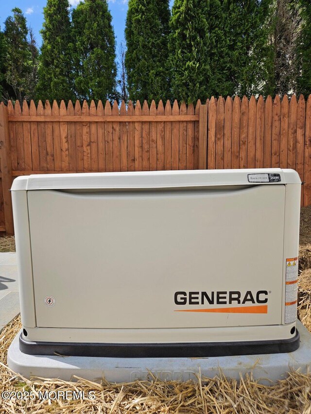 exterior view of a power unit and fence