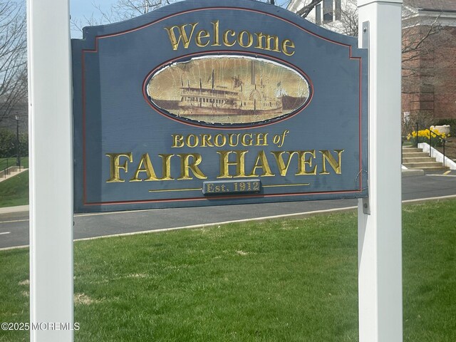 view of community sign