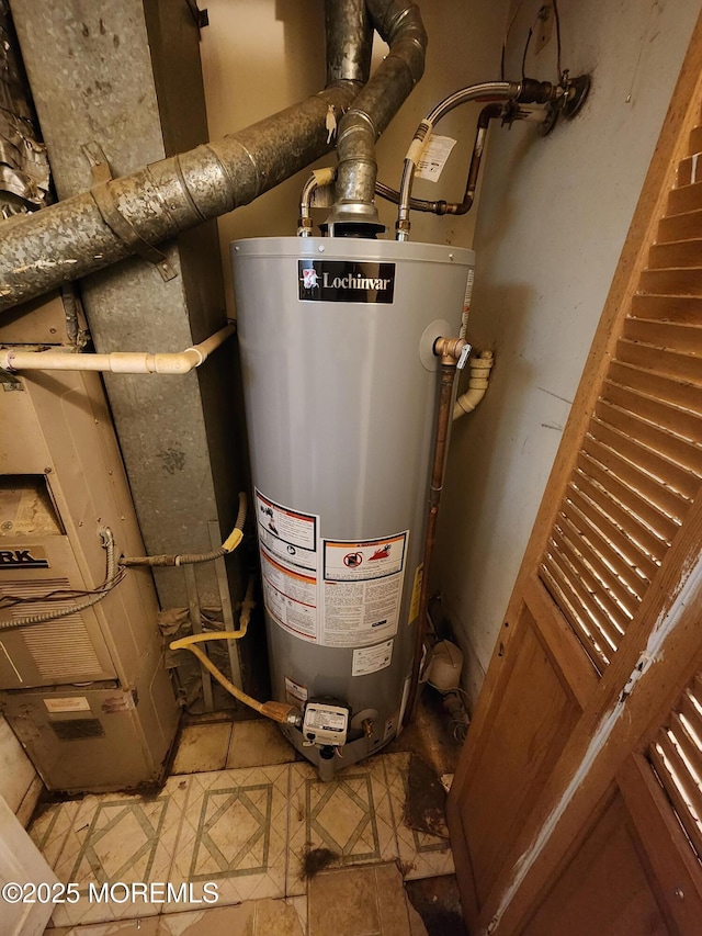 1102 Sawmill Rd Unit 99, Brick, NJ 08724 - utility room featuring gas water heater