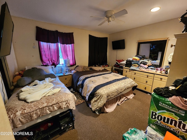 1102 Sawmill Rd Unit 99, Brick, NJ 08724 - carpeted bedroom featuring recessed lighting and ceiling fan