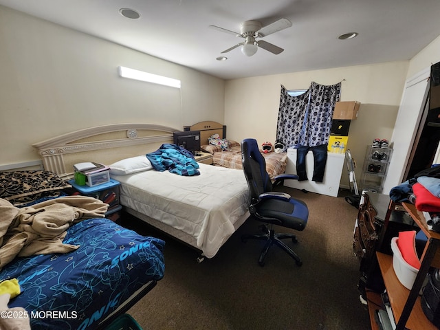1102 Sawmill Rd Unit 99, Brick, NJ 08724 - carpeted bedroom with a ceiling fan and recessed lighting