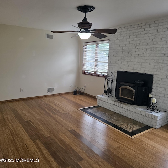 56 Georgetown Blvd, Barnegat, NJ 08005 - unfurnished living room with a ceiling fan, wood finished floors, and baseboards