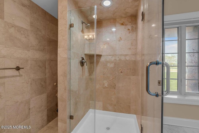 full bathroom with a stall shower