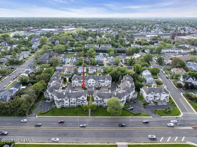aerial view of property's location featuring nearby suburban area