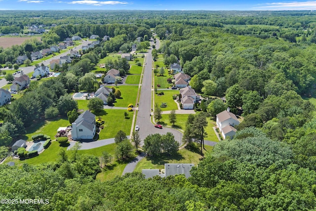24 Statesboro Rd, Freehold, NJ 07728 - aerial perspective of suburban area with a heavily wooded area