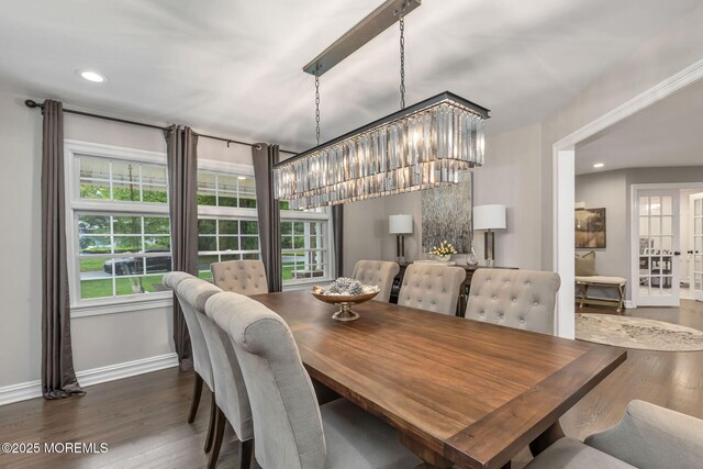 3 Ardmore Pl, Holmdel, NJ 07733 - dining space with healthy amount of natural light, baseboards, wood finished floors, and recessed lighting