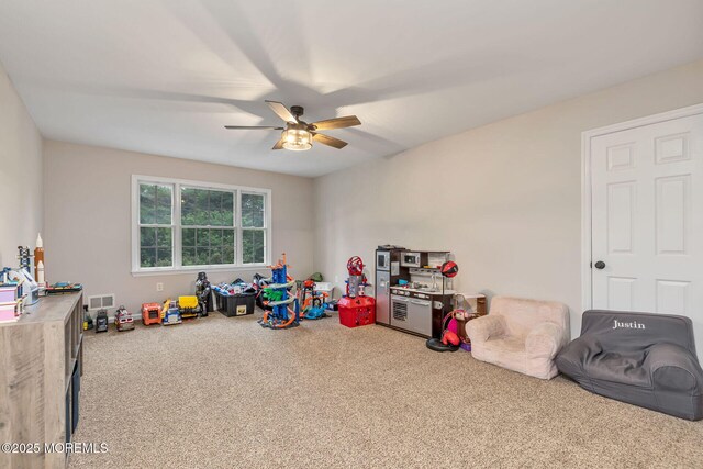3 Ardmore Pl, Holmdel, NJ 07733 - recreation room featuring carpet floors and a ceiling fan