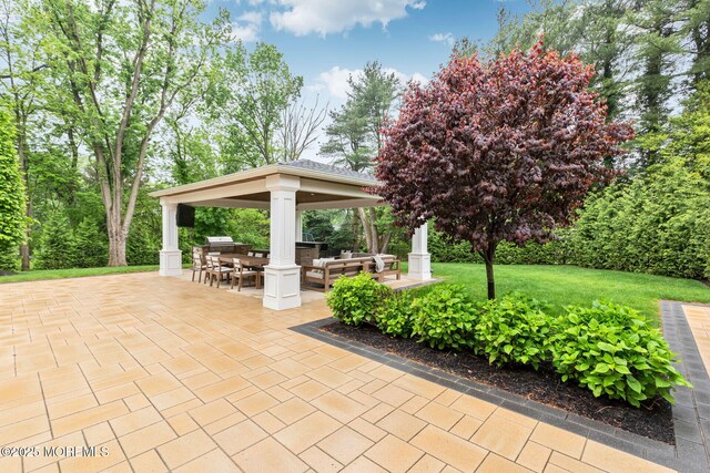 3 Ardmore Pl, Holmdel, NJ 07733 - view of patio / terrace featuring a gazebo and outdoor lounge area