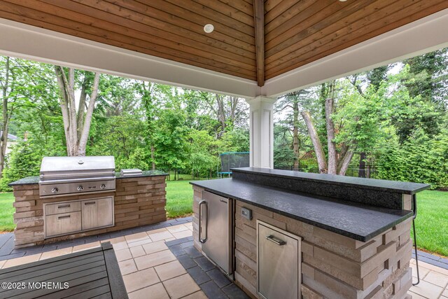 3 Ardmore Pl, Holmdel, NJ 07733 - view of patio / terrace featuring area for grilling, a grill, and view of scattered trees