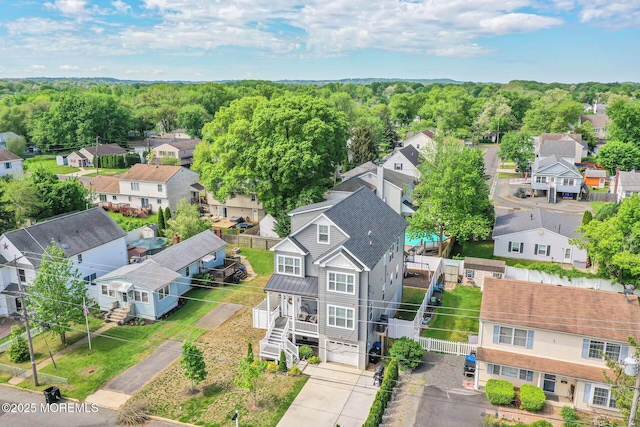 aerial view of residential area