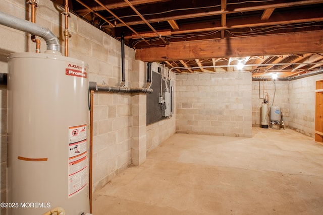 3257 Ridgeway Blvd, Manchester, NJ 08759 - unfinished below grade area featuring water heater and a water pressure tank