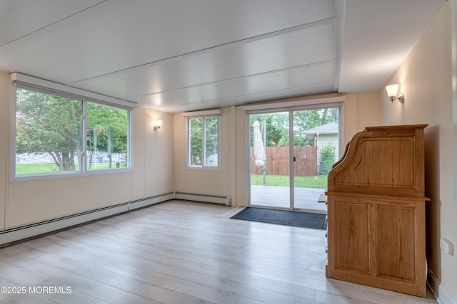 129 Guadeloupe Dr, Toms River, NJ 08757 - spare room featuring light wood-style floors, plenty of natural light, and baseboard heating