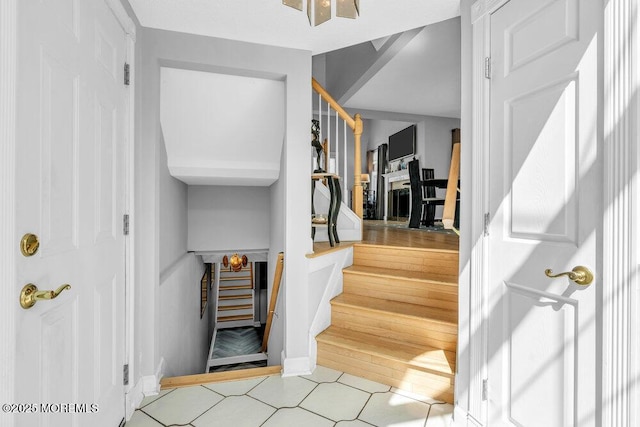 view of stairway
