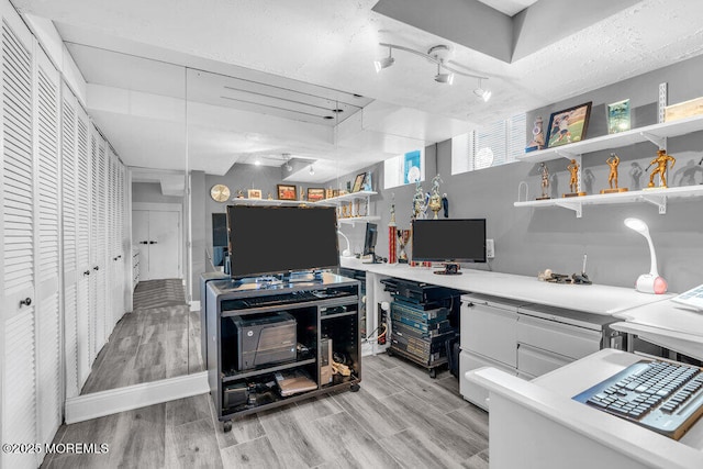 office featuring light wood-style flooring