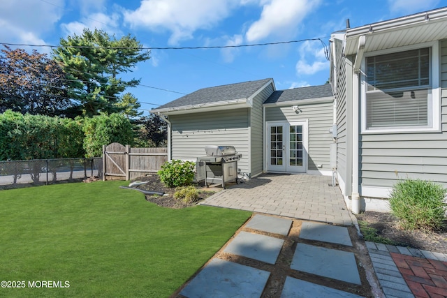 18 Franklin Pkwy, West Long Branch, NJ 07764 - view of yard featuring french doors, a patio area, and a gate