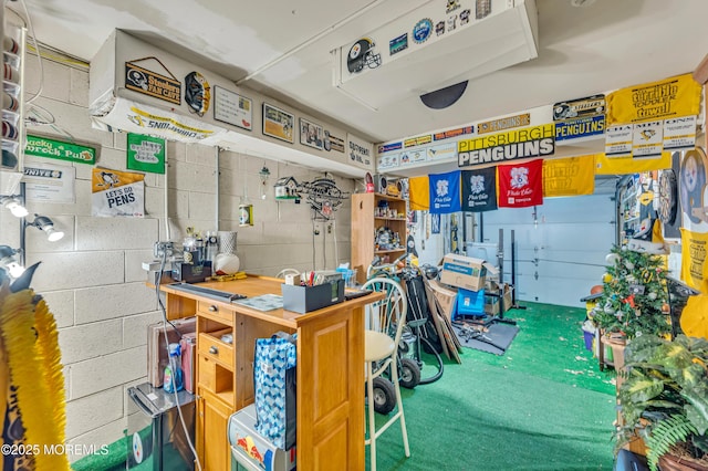 3403 Bridge Ave Unit 2, Point Pleasant, NJ 08742 - miscellaneous room featuring concrete block wall