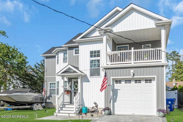 74 Dock Rd, Brick, NJ 08723 - view of front of property featuring a balcony and a garage