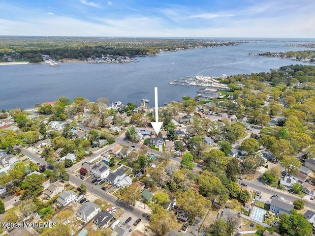 74 Dock Rd, Brick, NJ 08723 - aerial view of property and surrounding area featuring a nearby body of water and nearby suburban area