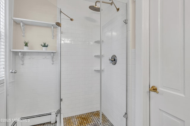 46 Grand Tour, Highlands, NJ 07732 - full bathroom with a shower stall and baseboard heating