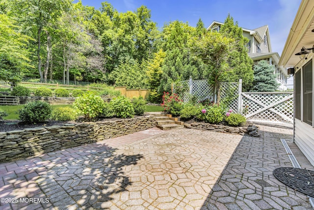 46 Grand Tour, Highlands, NJ 07732 - fenced backyard featuring a patio