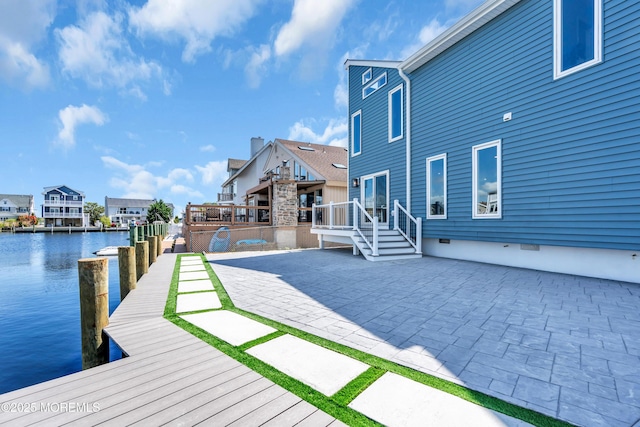 3 Toledo Dr, Brick, NJ 08723 - dock area featuring a water view and a patio