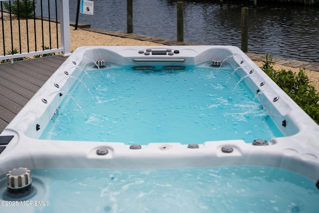 3 Toledo Dr, Brick, NJ 08723 - view of swimming pool featuring a hot tub and a water view