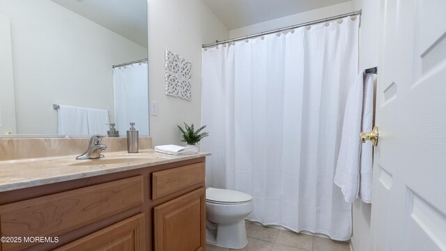 43 W Susquehanna Dr, Little Egg Harbor, NJ 08087 - full bathroom with vanity, toilet, and tile patterned flooring