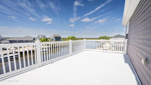 43 W Susquehanna Dr, Little Egg Harbor, NJ 08087 - view of patio featuring a water view, a residential view, and a balcony