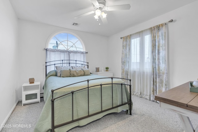 687 Princeton Ave, Brick, NJ 08724 - bedroom featuring carpet, a ceiling fan, and baseboards