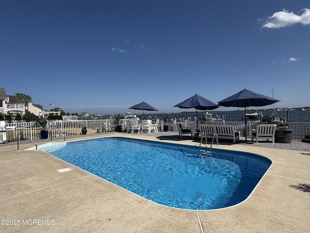 687 Princeton Ave, Brick, NJ 08724 - view of swimming pool featuring fence and a patio area