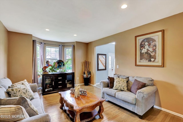 1041 Aumack Rd, Jackson, NJ 08527 - living room with baseboards, light wood-style floors, and recessed lighting