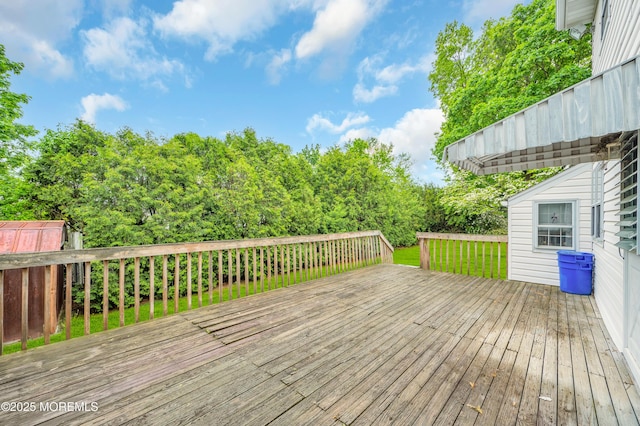 view of wooden terrace