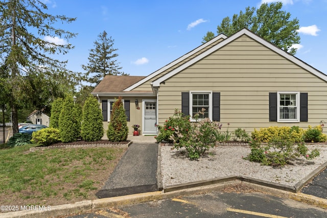 view of single story home