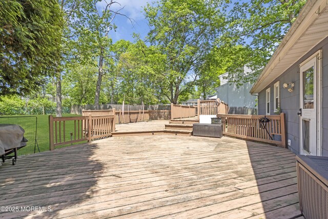2465 Woodland Rd, Manchester, NJ 08759 - wooden deck featuring fence