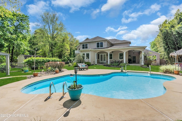 1042 Maxim Southard Rd, Howell, NJ 07731 - view of pool with french doors and a patio