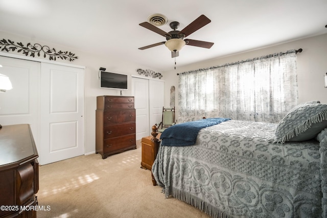 17B Drake St, Whiting, NJ 08759 - carpeted bedroom featuring two closets and ceiling fan