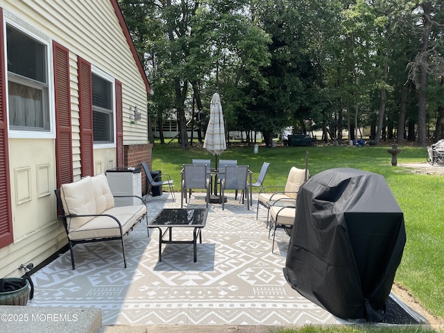 17B Drake St, Whiting, NJ 08759 - view of patio featuring a grill, outdoor dining area, and outdoor lounge area