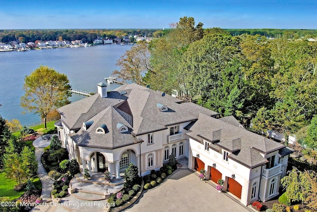 1015 Forrest Rd, Brielle, NJ 08730 - view from above of property with a large body of water