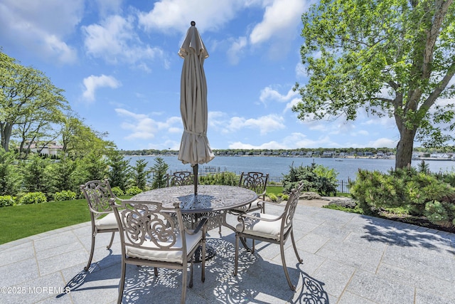 1015 Forrest Rd, Brielle, NJ 08730 - view of patio / terrace featuring outdoor dining space and a water view