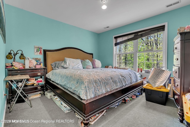 bedroom with carpet floors