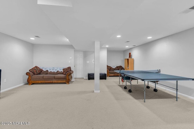 59 Inwood Dr, Manalapan, NJ 07726 - playroom with carpet flooring, baseboards, and recessed lighting