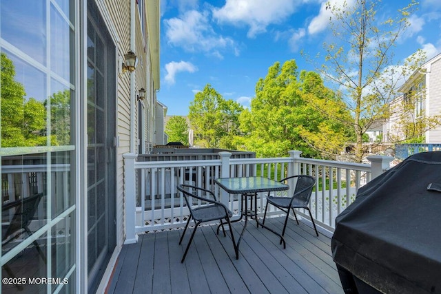 59 Inwood Dr, Manalapan, NJ 07726 - wooden deck featuring grilling area and outdoor dining space