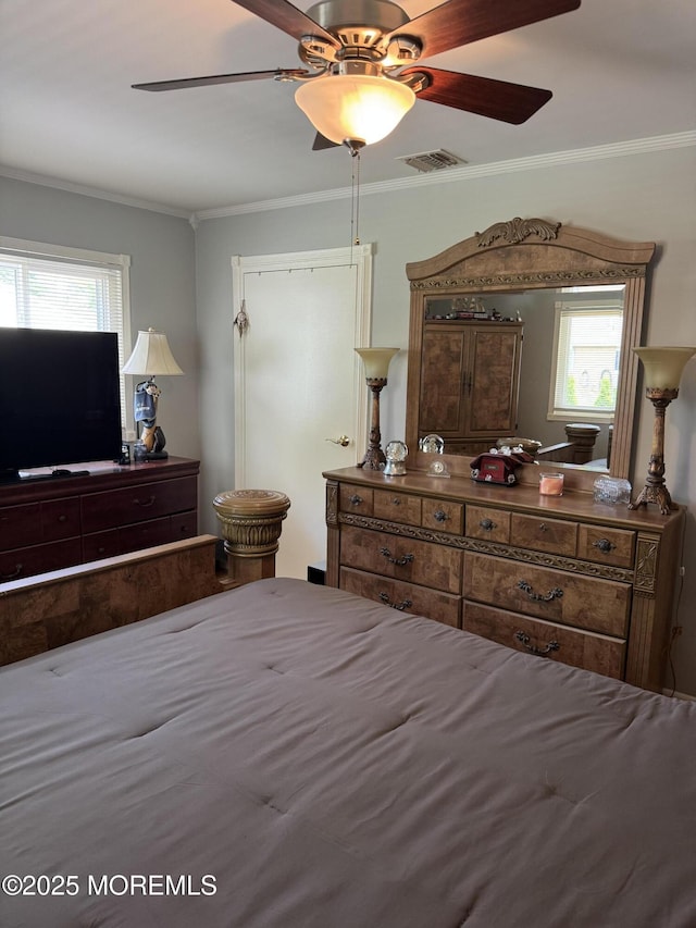 16B Robin St Unit 16B, Manchester, NJ 08759 - bedroom featuring crown molding and a ceiling fan