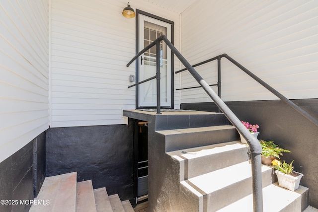 view of stairway