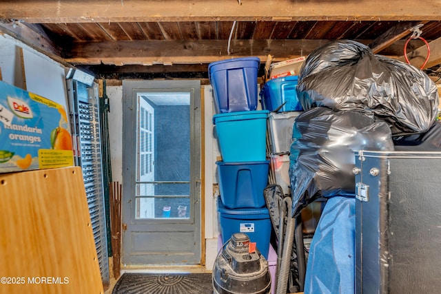 view of storage area