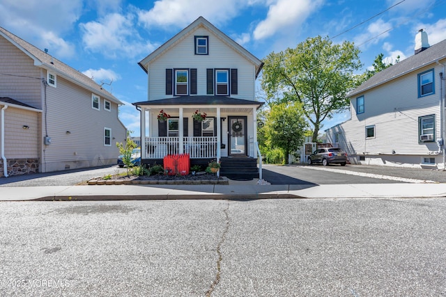 view of front of property with a porch